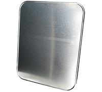 KOTARBAU® Placa protectora contra chispas, 595 x 480 mm, Chapa de suelo para estufas, Galvanizada, Plata, Antichispas de suelo para chimenea, Protector resistente a altas temperaturas, Salvachispas