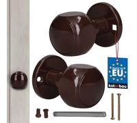 KOTARBAU® Pomo de puerta giratorio marrón de aluminio para puertas interiores, pomo giratorio para puerta de casa, pomo de puerta, pomo de puerta exterior, pomo giratorio para puerta de habitación,