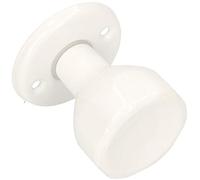 KOTARBAU® Pomo para puerta, Blanco, Pomo giratorio tipo copa tulipa, Acero lacado, Tirador en roseta redonda, Agarrador, Manilla