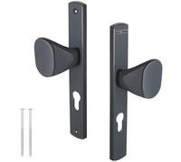 KOTARBAU® Pomo para puerta de 72 mm, cilindro de perfil, manija de aluminio, pomo para puerta, herraje largo, color antracita