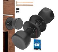 KOTARBAU® Pomo Puerta Giratorio - ZnAl - 45x45 mm - Negro - Pomo Puerta Interior- Exteriores - Fácil de Instalar - Resistente y Elegante