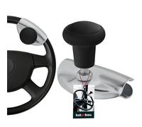 KOTARBAU® Pomo Volante Tractor - Aluminio - 5 cm - Negro - ⌀ 4,7 cm - Bola Volante - Accesorio para Tractores Camiones - Ergonómico - Abatible