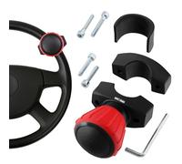 KOTARBAU® Pomo Volante Tractor - PVC - ⌀ 5,2 cm - Negro & Rojo - 9 cm - Bola Volante - Accesorio para Tractores Camiones - Ergonómico - Abatible
