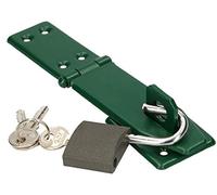 KOTARBAU® Portacandados 165 mm, Cerrojo para candado, Verde, Protección contra robo, Herraje para puerta, Candado con 3 llaves incluido, Cierre de seguridad, Cerradura