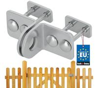 KOTARBAU® Portacandados 30 mm, Cerrojo de acero galvanizado para candado, Plateado, Puerta de doble hoja, Protección contra robo, Herraje para puerta, Cierre de seguridad