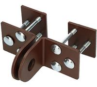 KOTARBAU® Portacandados 50 mm, Cerrojo de acero para candado, Marrón, Puerta de doble hoja, Protección contra robo, Herraje para puerta, Cierre de seguridad