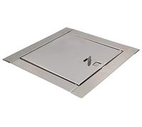 KOTARBAU® Puerta de chimenea, 14 x 14 cm, acero inoxidable, puerta de revisión, puerta de mantenimiento, apertura de mantenimiento, puerta de revitalización