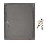 KOTARBAU® Puerta de inspección, 15 x 25 cm, Acero inoxidable, Panel de acceso, Compuerta de fácil acceso, Puerta de revisión, Trampilla para pared o techo, Plateada, Cerradura con llave