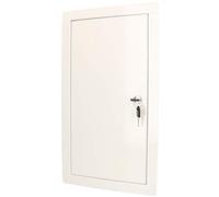 KOTARBAU® Puerta de inspección, 25 x 40 cm, Acero Inoxidable, Panel de Acceso, Compuerta de fácil Acceso, Puerta de revisión, Trampilla para Pared o Techo, Blanca, Cerradura con Llave