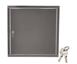KOTARBAU® Puerta de inspección, 40 x 40 cm, Acero inoxidable, Panel de acceso, Compuerta de fácil acceso, Puerta de revisión, Trampilla para pared o techo, Plateada, Cerradura con llave