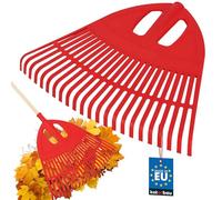 KOTARBAU® Rastrillo Hojas Jardin - Plástico - 50 cm - Sin Mango - Extra-Click - Rastrillo Jardin - Herramienta Jardinería - Rastrillos para Cesped - Ligero - Fácil De Guardar - Rojo