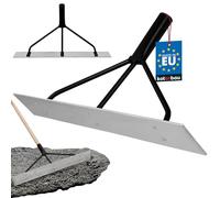 KOTARBAU® Regla para Hormigón - Acero - 62,5x9 cm - Regla para Concreto - Plata Negro - Herramienta De Albañil - Alisador de Hormigón - sin Mango