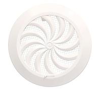 KOTARBAU® Rejilla de Ventilación 100 mm Regulable con Cierre Redonda con Mosquitera, Blanca