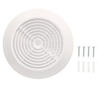 KOTARBAU® Rejilla de Ventilación 125 mm Conexión de brida tubo Redonda con Mosquitera, Blanca