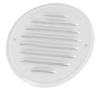KOTARBAU® Rejilla de ventilación 130 mm Redonda de Acero Inoxidable Chapa de Zinc Blanco Rejilla de extracción de Aire con láminas Rejilla de Escape Circular mosquitera atornillable