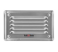 KOTARBAU® Rejilla de Ventilación 165 x 100 mm Rejilla de Escape de Acero Inoxidable para Ventilación de Chimeneas Hornos Plateada con Mosquitera Resistente a la Corrosión
