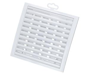 KOTARBAU® Rejilla de ventilación 200 x 200 mm, con cierre, plástico, protección contra insectos, rejilla de salida de aire, rejilla de entrada de aire, rejilla de ventilación, ventilador, rectangular