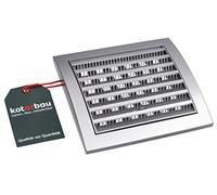 KOTARBAU® Rejilla de ventilación de 150 x 150 mm, con cerradura, de plástico con protección contra insectos, rejilla rectangular de satén, rejilla de ventilación