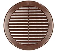 KOTARBAU® Rejilla de Ventilación Redonda Ø 150 mm, Marrón, Rejilla de entrada de aire, con Mosquitera contra insectos