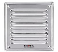 KOTARBAU® Rejilla Ventilacion - Acero Inoxidable - 16.5 x 16.5 cm - Plata - Rejilla con Mosquitera - Resistente A La Corrosión
