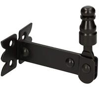 KOTARBAU® Retenedor para contraventanas, Negro 68 mm, Retenedor decorativo, Tope para contraventanas, Herrajes para contraventanas, Anclaje de seguridad, Soporte para sujetar contraventanas, Gancho