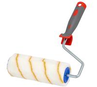 KOTARBAU® Rodillo de pintura de hilo amarillo, 180 mm, Rodillo de pintar con mango de goma, Rodillos para paredes y techos, Rodillo antigoteo, Rodillo pintura