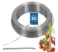 KOTARBAU® Rollo de Alambre de Acero galvanizado, Ø 1.40 mm - 100m, Alambre de Atar Flexible para floristería o jardín, para Plantas trepadoras y hortalizas, Bricolaje, Plateado
