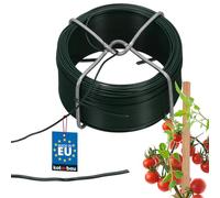 KOTARBAU® Rollo de Alambre de Acero plastificado con Acabado en Verde, Ø 1,4 mm - 50m, Alambre de Atar Flexible para floristería o jardín, para Plantas trepadoras y hortalizas, Bricolaje