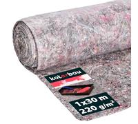KOTARBAU® Rollo de fieltro para pintor, 1 x 30 m, 220 gr/m2, con protección contra fugas de HDPE