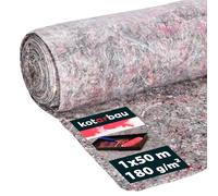 KOTARBAU® Rollo de fieltro para pintor, 1 x 50 m, 180 g/m2, con protección contra filtraciones, rollo de fieltro de polietileno de alta densidad