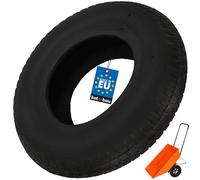 KOTARBAU® Rueda de carretilla de 4 capas, neumático de goma maciza, negro