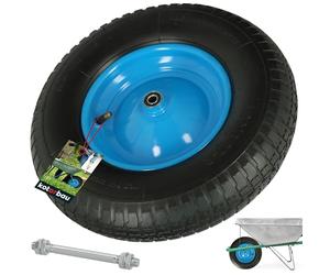 KOTARBAU® Rueda neumática para Carretilla 4.80/4.00-8, neumática Completa, Recambio para caretilla, Reforzada 6PR Ø 390 mm,Neumático de Repuesto para caretilla, Llanta de Acero