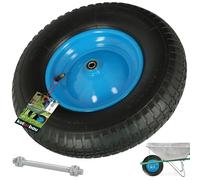KOTARBAU® Rueda neumática para carretilla 4.80/4.00-8, Rueda neumática completa, Recambio para caretilla, Rueda reforzada 6PR Ø 390 mm,Neumático de repuesto para caretilla, Llanta de acero