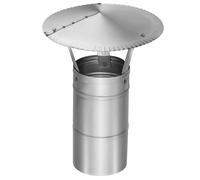 KOTARBAU® Sombreros para Chimeneas - Sombrerete Chimenea - Acero Inoxidable - ø 100 mm - Caperuza Salida Humos - Sombrero Antirrevoco Chimenea - Protección contra Lluvia y Pájaros