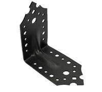 KOTARBAU® Soporte de esquina en forma de L, 115x115x65 mm, Soporte de acero negro, Conector de ángulo recto de unión de 90 grados, Soporte ornamental, Escuadras de acero para construcciones de madera