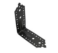 KOTARBAU® Soporte de esquina en forma de L, 165x165x65 mm, Soporte de acero negro, Conector de ángulo recto de unión de 90 grados, Soporte ornamental, Escuadras de acero para construcciones de madera