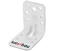 KOTARBAU® Soporte de esquina en L, 60 x60 x45 mm, Soporte de carga pesada de acero galvanizado, Conector de ángulo recto de unión de 90 grados, Escuadras reforzadas metálicas para vigas de madera