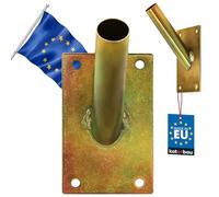 KOTARBAU® Soporte de Pared para asta de Bandera, Soporte para mástil de Bandera, Soporte atornillable, Soporte Bandera Exterior e Interior, Soporte de Acero galvanizado