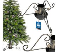 KOTARBAU® Soporte para árbol de Navidad con depósito de agua, 80 mm, negro, con depósito de agua, soporte para árbol de Navidad, soporte para árbol de Navidad, soporte para árbol de Navidad, soporte