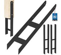 KOTARBAU® Soporte para Poste H, Anclaje para Poste Hormigonable 90x600 mm | 2 uds. Pie de Pilar, Soportes para Pérgola, Base para Poste de Madera, Acero con Recubrimiento en Polvo, Plata