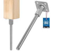 KOTARBAU® Soporte para postes, altura ajustable, 80 x 330 mm, acero galvanizado, anclaje para postes, soporte para postes, extra estable, pie de apoyo vertical, anclaje de acero ajustable para