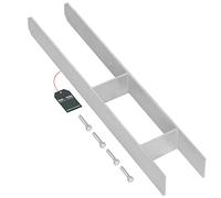 KOTARBAU® Soporte para Postes en H, galvanizado en Caliente para hormigón, Ancho 101 mm, Altura Total: 600 mm, Grosor del Material: 5 mm, para Postes de 100 mm, Anclaje en H