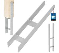 KOTARBAU® Soporte para postes en H para hormigón, 100 mm/600 mm, anclaje en H de acero galvanizado plateado, anclaje para postes, zapatos de apoyo, con anclaje de hormigón, soporte de acero, anclaje