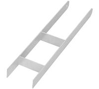 KOTARBAU® Soporte para postes en H para hormigón, 140 mm / 600 mm, anclaje en H de acero galvanizado plateado, anclaje para postes, zapatos de viga, zapatos de apoyo, con anclaje de hormigón, soporte