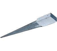 KOTARBAU® Soporte Poste Cuadrado 81 x 81 mm - 750 mm Acero Galvanizado en Caliente Base de acero para Enterrar Anclaje Suelo Base Poste Madera con Punta Soporte de Estaca Plata