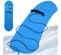 KOTARBAU® Tabla Snowboard Niño - PVC - 68x20 cm - Azul - Trineo Nieve - Deslizador Nieve - Trineo Niños - Snowboard sin Fijaciones - con Cuerda y Asa - Ergonómica - Deslizador Resistente Ligero