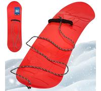 KOTARBAU® Tabla Snowboard Niño - PVC - 68x20 cm - Rojo - Trineo Nieve - Deslizador Nieve - Trineo Niños - Snowboard sin Fijaciones - con Cuerda y Asa - Ergonómica - Deslizador Resistente Ligero