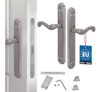 KOTARBAU® Tirador de puerta con roseta plateada decorada retro