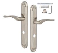 KOTARBAU® Tirador de puerta interior para inodoro, 72 mm, satinado, tiradores largos, para puertas interiores, cerradura de puerta, cerradura de puerta para puertas interiores, juego clásico