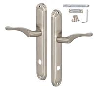 KOTARBAU® Tirador de puerta interior para inodoro, 90 mm, satinado, tiradores largos, para puertas interiores, cerradura de puerta, cerradura de puerta para puertas interiores, juego clásico
